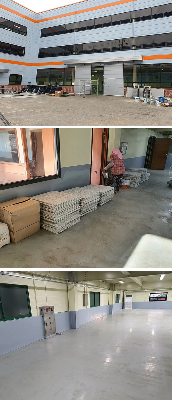 ESD tiles installation